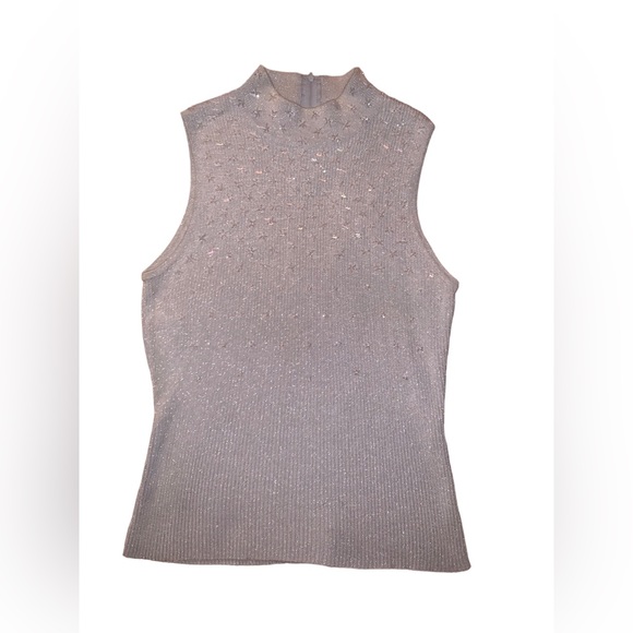 Cache snowflake sparkle Metallic Top - Picture 3 of 9